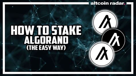 Staking Algorand .